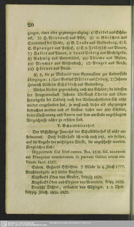 V. Schulbibliothek