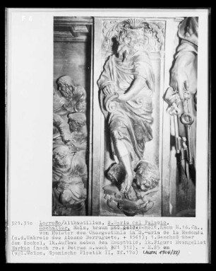 Hochaltar, 1. Obergeschoss, linke Seite: Evangelist Markus