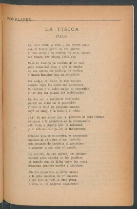 La tísica : (Vals)