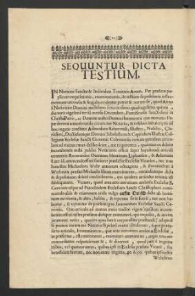 Sequuntur Dicta Testium.