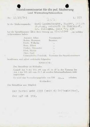 Landenberger, Karl