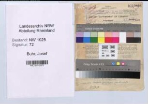 Entnazifizierung Josef Buhr , geb. 14.05.1893 (Zollinspektor)