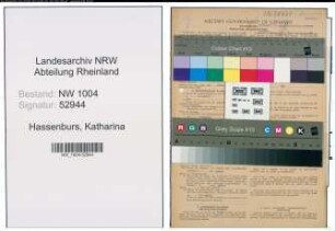Entnazifizierung Katharina Hassenburs , geb. 09.08.1893 (Hausgehilfin)