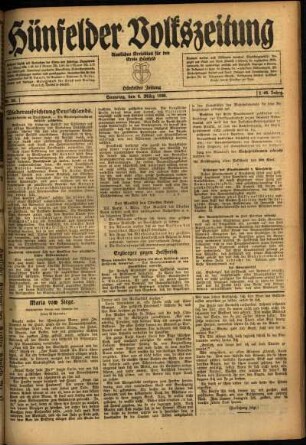 Ausgabe vom Samstag, den 06. März 1920.