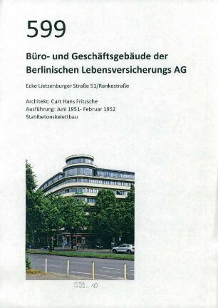 Büro- und Geschäftsgebäude Berlinische Lebensversicherungs AG, 1951-1952