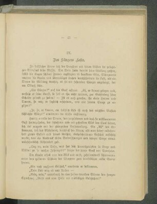 IX. Des Sängers Lohn.