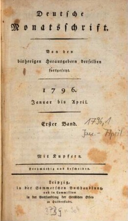Deutsche Monatsschrift. 1796,1