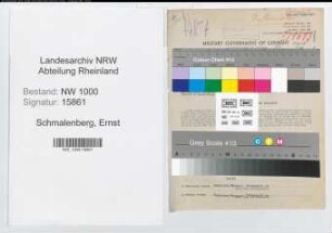 Entnazifizierung Ernst Schmalenberg, geb. 29.05.1896 (Anstreicher)