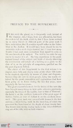 Preface to the Supplement