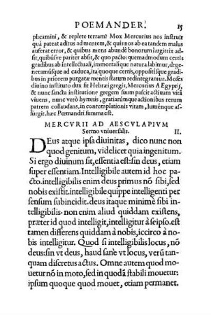 Mercurii Ad Aesculapium Sermo universalis II.