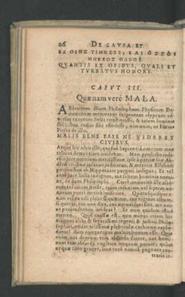 Caput III. Quaenam vere Mala.