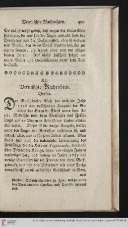 Vermischte Nachrichten