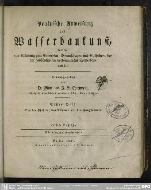 1: Von den Pfählen, den Rammen und den Fangdämmen