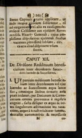 161-169, Caput XII