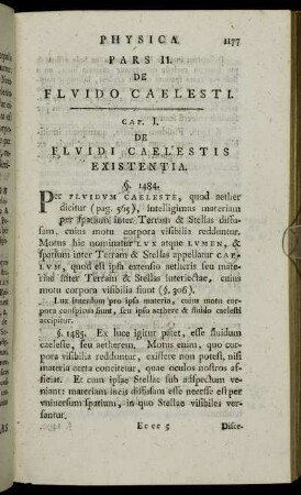 Pars II. De Fluido Caelesti