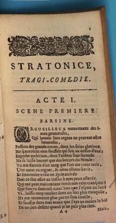 Le Theatre De Mr. Quinault. 1[,6], Stratonice : Tragi-Comedie