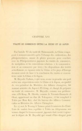 Chapitre XVI. Traité de commerce entre la Chine et le Japon