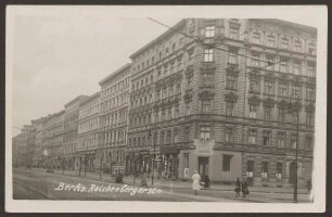 Ansichtskarte Reichenberger Straße, Ecke Forster Straße