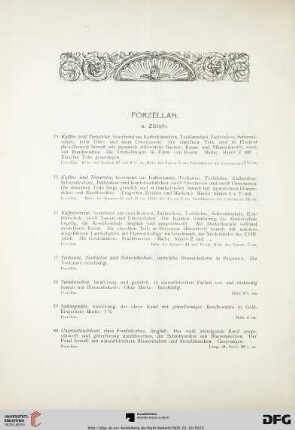 Porzellan (Nr. 74-109)