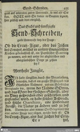 Das Sechs und funffzigste Send-Schreiben
