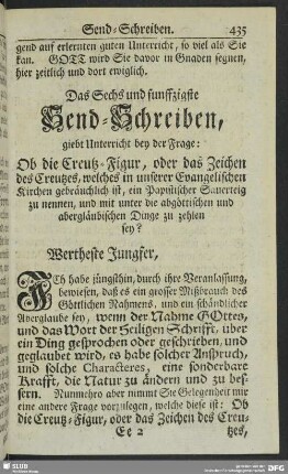 Das Sechs und funffzigste Send-Schreiben