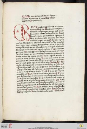 De septem peccatis mortalibus et septem virtutibus oppositis.