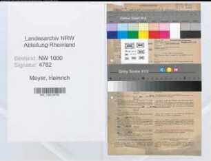 Entnazifizierung Heinrich Meyer, geb. 16.03.1901 (Zollsekretaer)