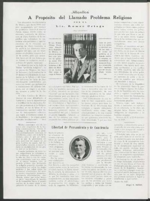 A propósito del llamado problema religioso