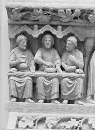 Abguss des Relieffries des Lettners in der Kirche von Le Bourget — Emmausmahl, Kreuzabnahme, Totenwache der drei Marien, Bewachung und Öffnung des Grabes Christi