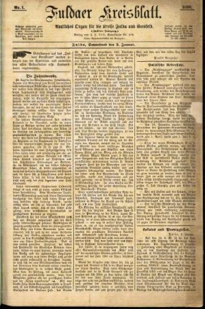 Ausgabe vom Samstag, den 03. Januar 1880.