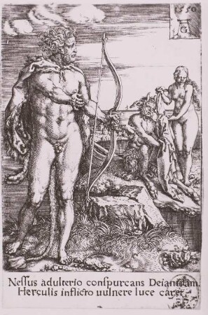 Herakles erschießt den Kentauren Nessus