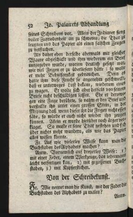 Von der Schreibekunst
