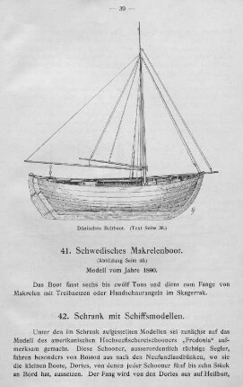 42. Schrank mit Schiffsmodellen.