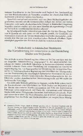 5. Maskulinität in fränkischen Strukturen. Die Narrativierung der normannitas in der Darstellung Dudos von St-Quentin