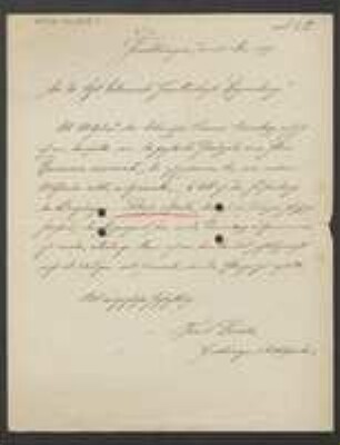 Brief von Karl Eduard Semler an Regensburgische Botanische Gesellschaft