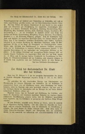 ¬Der¬ Erlaß des Kultusministers Dr. Studt über das Lesebuch
