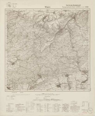 4433 Wippra, Topographische Karte 1:25000 (4cm - Karte)