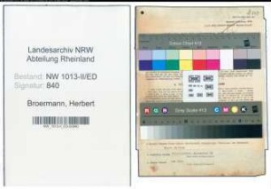 Entnazifizierung Herbert Broermann , geb. 16.05.1910 (Lehrer)