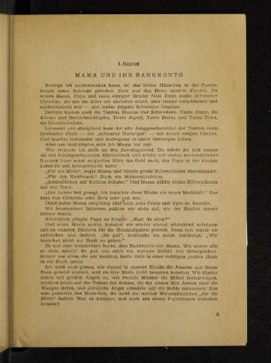 1. Kapitel Mama und ihr Bankkonto