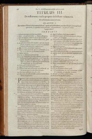 Titulus III. De testamento nullo propter defectum voluntatis.