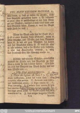 VIII. Aliud eiusdem Materiae.