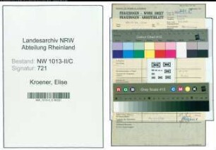 Entnazifizierung Elise Kroener , geb. (Geschaeftsinhaberin)