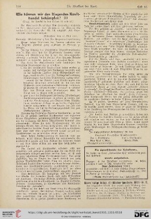 Wie können wir den fliegenden Kunsthandel bekämpfen?, III