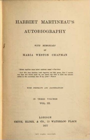 Harriet Martineau's autobiography : in three volumes, 3