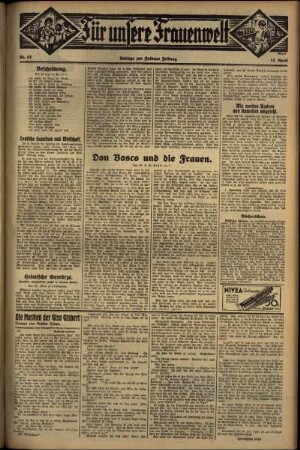 Zweite Ausgabe vom Donnerstag, den 12. April 1934.
