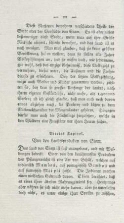 Viertes Kapitel. Von den Landesprodukten von Siam