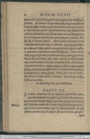 Caput III. De Zechio, primo duce Bohemiae
