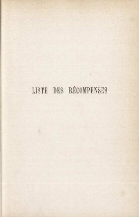 <liste>: Liste des récompenses