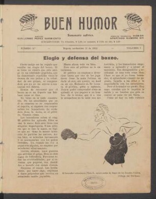 Elogio y defensa del boxeo. : (Dibujo del Tío Sam).