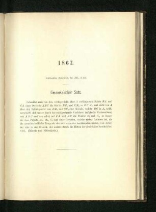 Geometrischer Satz